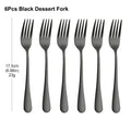 Axyaa Gold Dessert Fork Set Stainless Steel Coffee Ice Cream Cake Forks Black Cutlery