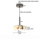 Axyaa LED Pendant Lamp E27 Bulb Bulgari Stone Iron Hanging Light Decoration