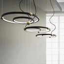 Axyaa Creative Light Circle Pendant - Modern Minimalist Bedroom and Living Room Art