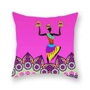 Axyaa Ethnic Elephant Mandala Cushion Cover - Bohemian Style Decorative Pillowcase