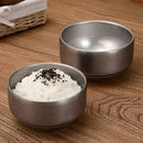 Axyaa Stainless Steel Double Layer Soup Bowl with Lid - Korean Tableware