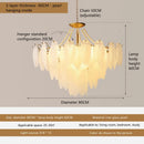 Axyaa Luxury Crystal Leaf Chandelier | Modern LED Light for Living Room & Kitchen