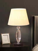 Black Crystal Table Lamp, Bedroom Bedside Lamp by Axyaa