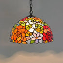 Axyaa Vintage Tiffany Glass Chandelier Restaurant Lantern