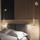 Axyaa Crystal Glass LED Wall Sconces for Indoor Living Room and Bedroom