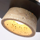 Axyaa LED Wall Lights Nordic Modern Pull Chain Yellow Travertine Stone Bedside Lamp