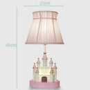 Axyaa Princess Castle Pink Girl Table Lamp - Modern LED Desk Light