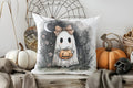Axyaa Cute Ghost & Bats Throw Pillow Cover