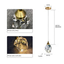 Axya Crystal Chandelier: Elegant LED Pendant Light for Home, Dining Room, Bedroom