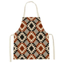 Axyaa Geometric Floral Kitchen Apron - Stylish Adult Kids Bib for Cooking & Baking