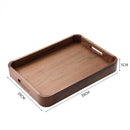 Axyaa Solid Wood Walnut Tea Tray Luxury Coffee Dessert Home Decor Storage Tray
