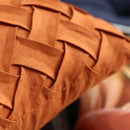 Axyaa Sueded Diamond Pattern Pillow Cover in Sunset Tones