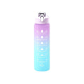 Axyaa Gradient Color Sports Water Bottle with Straw and Handle
