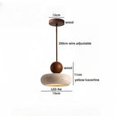 Axyaa Yellow Travertine Wood LED Pendant Light | Japan Style Hanglamp