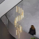 Axyaa Staircase Chandeliers: Modern LED Pendant Light Lamps for Living Room