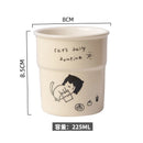 Axyaa Cute Cat Illustrations Ceramic Latte Mug