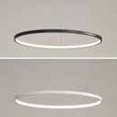 Axyaa Circle Ring LED Chandelier Pendant Light - Modern Acrylic Ceiling Luminaire