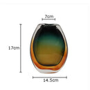 Axyaa Gradient Glass Vase Hydroponics Flower Pot Perfect Desk Decor Artificial Floral Arrangement