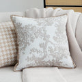 Axyaa Soft Fringed Chenille Pillow Cover with Tree Animals Print