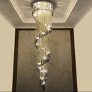 Axyaa Crystal Chandelier for Duplex Villa Staircase Living Room - Luxe Minimalist Lighting