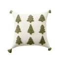 Axyaa Christmas Tufted Cushion Cover with Tassel Pillowcase, Holiday Decor 45x45/30x50cm