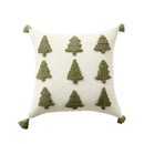 Axyaa Christmas Tufted Cushion Cover with Tassel Pillowcase, Holiday Decor 45x45/30x50cm