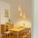 Axyaa Vintage Wood Pendant Light Fixture for Living Room, Kitchen, Bedroom