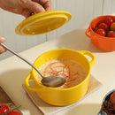 Axyaa Ceramic Double Ear Bowl for Oven Safe Cooking & Baking