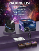 Axyaa Galaxy Star Projector: 13-in-1 Dynamic Meteors, 4K HD, Large Projection