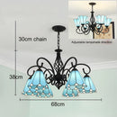 Axyaa Bohemian Stained Glass Pendant Chandelier: Creative Luxury Lighting for Home & Event Spaces