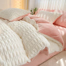 Axyaa Rabbit Velvet Milk Quilt Cover: Thick & Warm Bedding, 220x240, Double Use