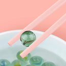 Axyaa Pink Flower Chopsticks Set - Non-slip PET Plastics Chinese Tableware