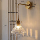 Axyaa Modern Flower Glass LED Wall Lamp - Pull Chain Bedroom Balcony Decor