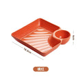 Axyaa Japanese Style Divided Serving Plates for Sauces and Snacks