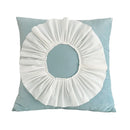 Axyaa Velvet Pink White 3D Chrysanthemum Throw Pillow Bouquet Model