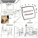 Axyaa Halloween Ghosts & Leaves Pattern Pillow Cover for Sofa Bedroom Car