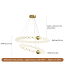 Axyaa White Ball Pendant Chandelier - Luxury LED Ceiling Light for Home Decor