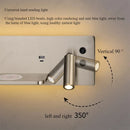 Axyaa LED Reading Wall Lamp with Wireless Charging, Switch, and High Sense Lighting