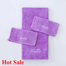 Axyaa Coral Fleece Towel Bath Set - Solid Color, Simple Combination