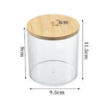 Axyaa Bamboo Lid Bathroom Organizer Set
