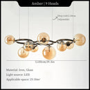 Axyaa Glass Chandelier: Postmodern Nordic Designer Pendant Lights for Home and Restaurant