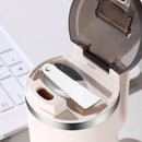Axyaa Stainless Steel Insulated Coffee Cup with Strainer, Spoon - Portable & Sealed
