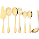 Axyaa 7Pcs Gold Stainless Steel Cutlery Set Kitchen Tableware