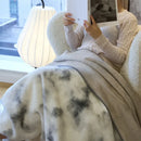 Axyaa Gold Mink Fleece Blanket - Anti-Static, Warm & Luxurious