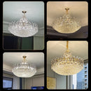Axyaa Crystal Chandelier: Elegant Lighting Fixture for Living Room, Bedroom, Dining Room