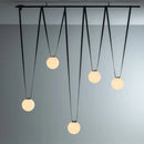 Axyaa Glass Ball LED Pendant Light Black Orange for Stylish Indoor Lighting