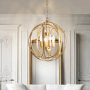 Axyaa Gold Vintage Metal Chandelier Pendant Lamp for Dining Room Kitchen Bedroom