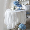 Axyaa Blue & White Porcelain Embroidery Table Cloth Waterproof Oilproof Table Cover