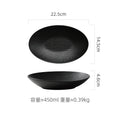 Axyaa Stone Pattern Ceramic Oval Salad Plate Fish Plate Soup Pasta Dish Tableware