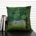 Axyaa Gold Pattern Oil Painting Decorative Throw Pillow Case - 45x45cm